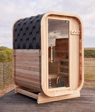 Traditional Outdoor Sauna by pause.