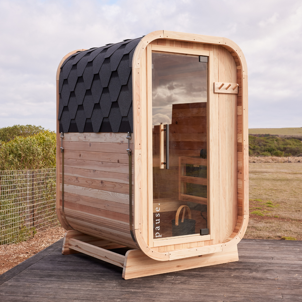 Traditional Outdoor Sauna by pause.