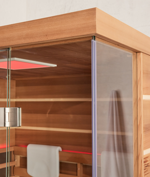 pause. 2 Person full spectrum infrared sauna