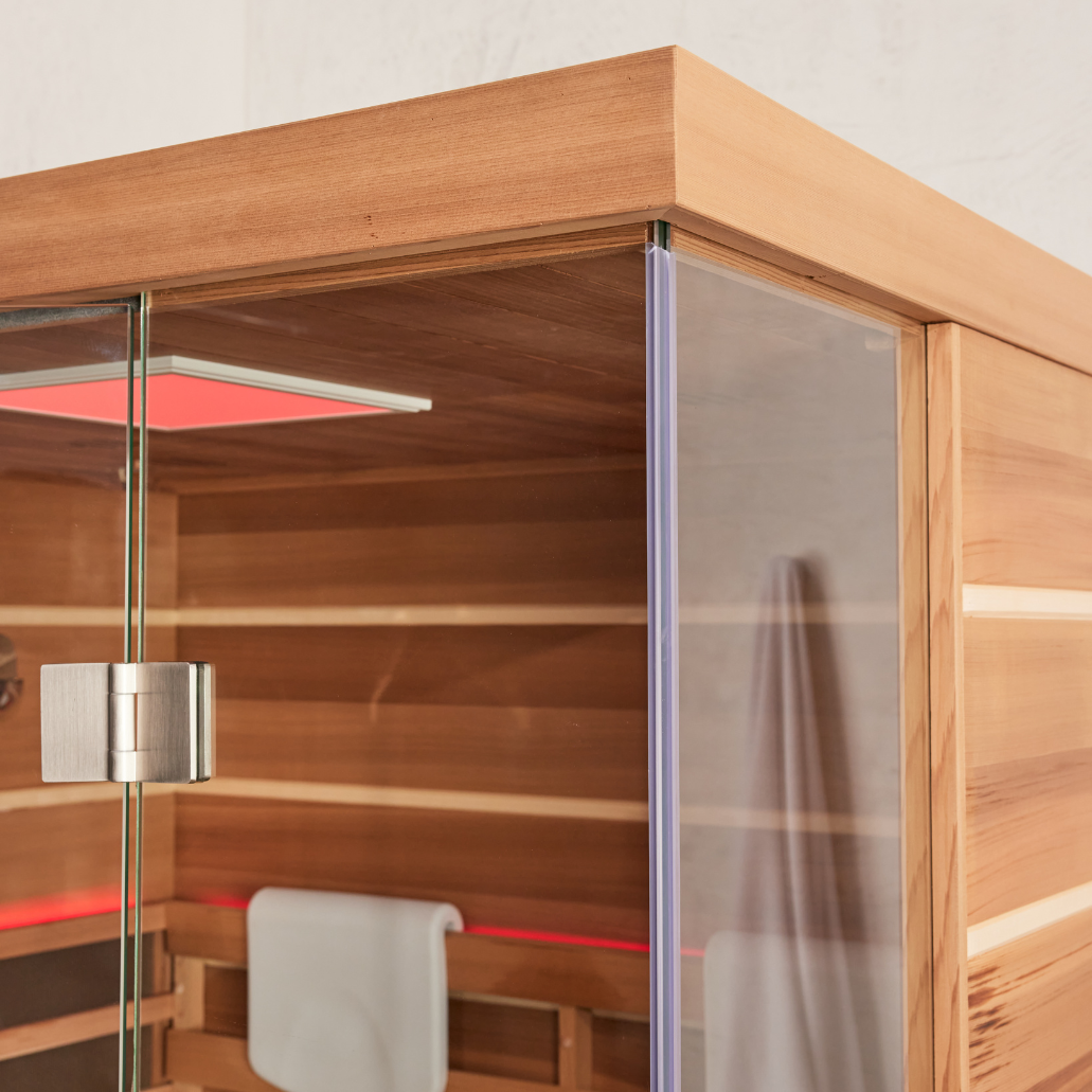 pause. 2 Person full spectrum infrared sauna