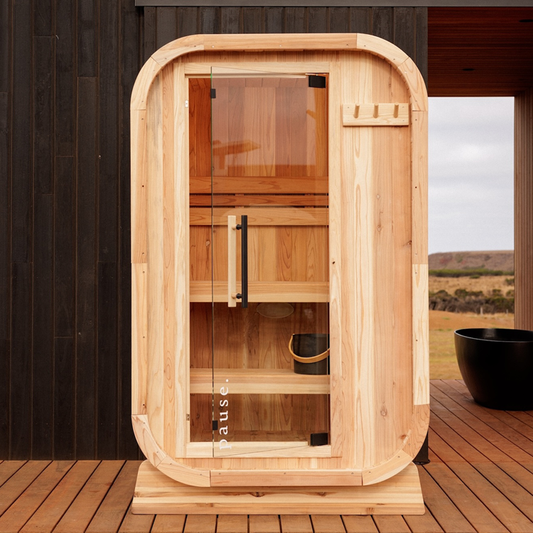 Traditional Outdoor Sauna by pause.